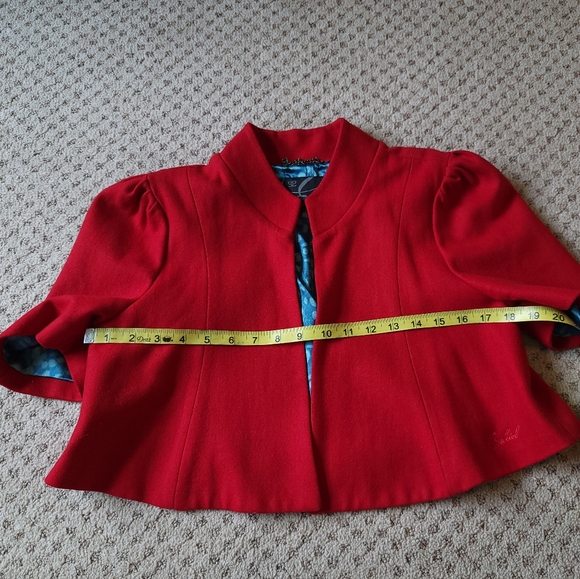 Cropped wool blend jacket - Picture 5 of 7